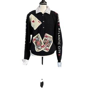 Bonnie Boerer & Company Vintage Black Jack Sweater with Removable Collar/Cuffs